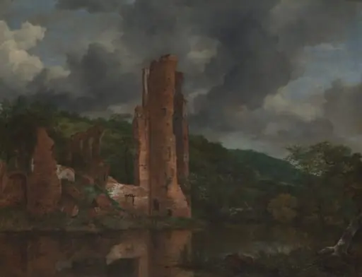 Landscape with the Ruins of the Castle of Egmond, by Jacob van Ruisdael, oil, 1652