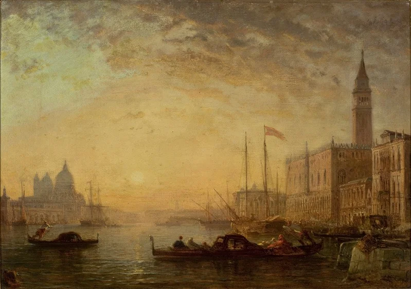 The Grand Canal in Venice, detail