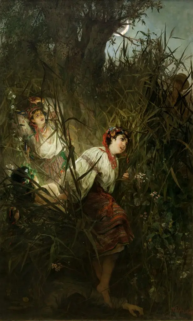 Water Nymphs, by Witold Pruszkowski, oil, 1889