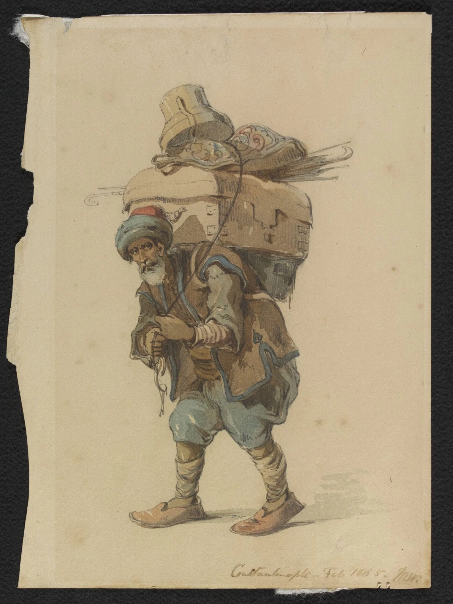 A Turkish Porter (Hamal), detail
