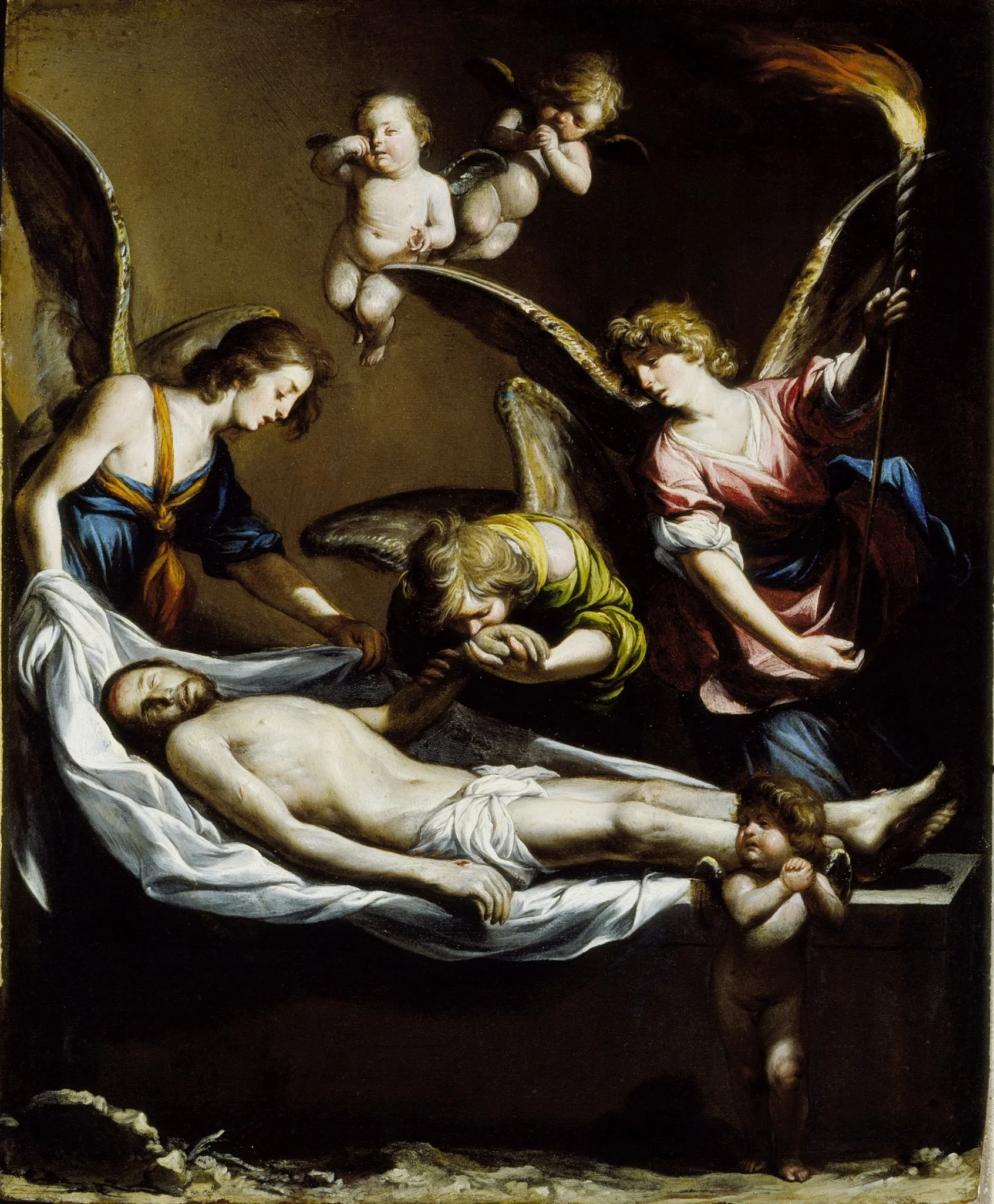 Dead Christ with Lamenting Angels, detail