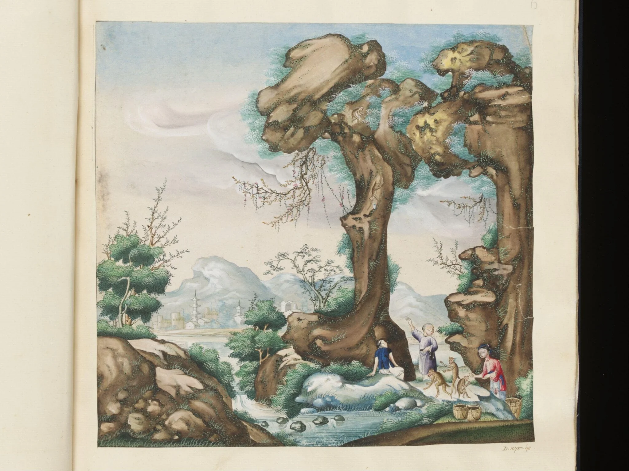 Monkey Picking Herbs, detail