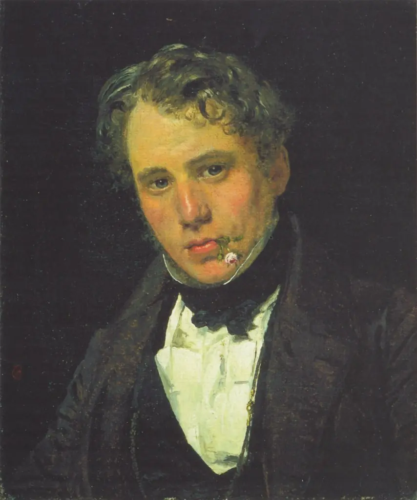 Portrait of the Painter Wilhelm Marstrand, by Christen Købke, oil, 1836