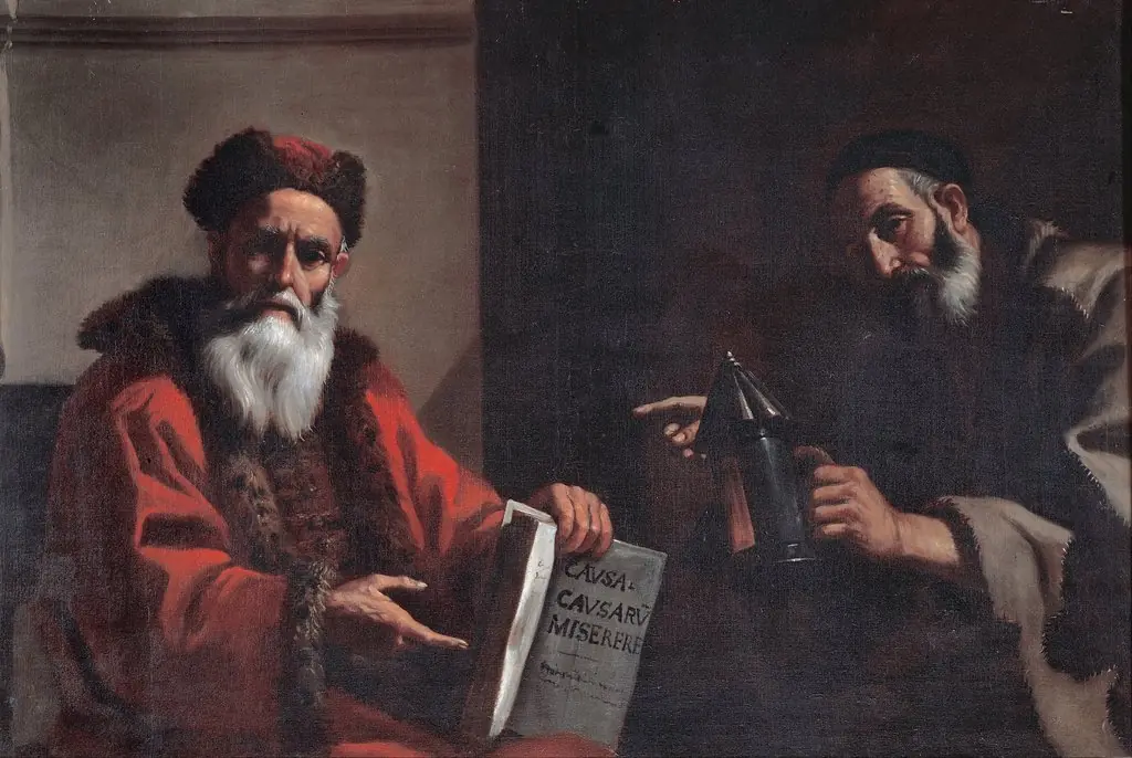 Plato and Diogenes, by Mattia Preti, oil, 1696