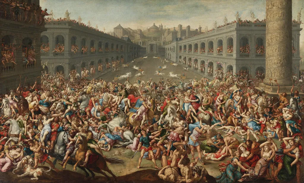 The Rape of the Sabine Women, by Claude Deruet, unspecified, 1650