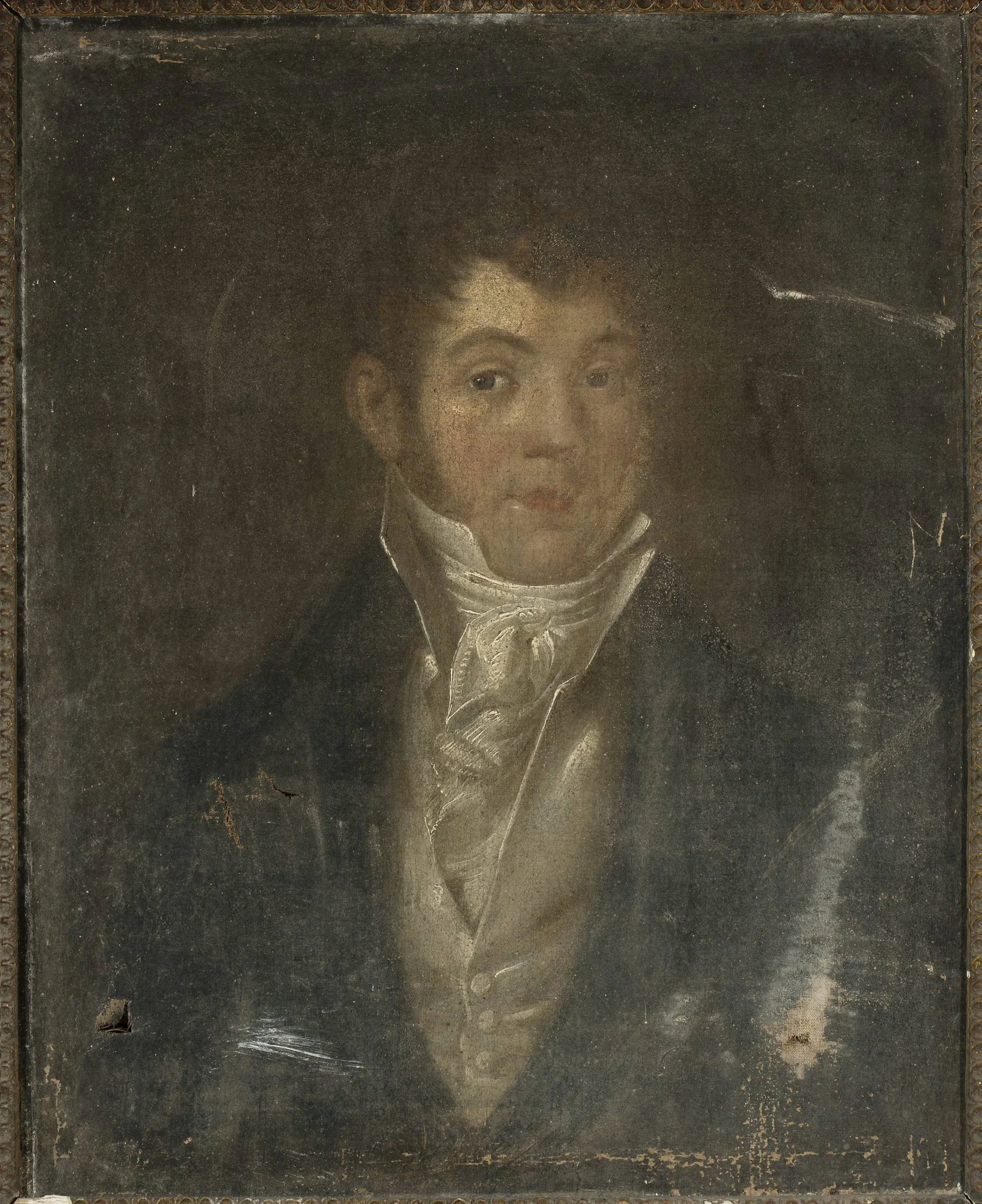 Portrait o f Fryderyk Preyss, detail