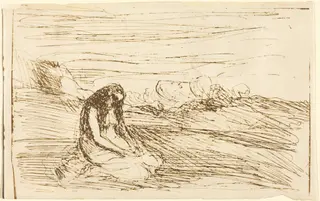 Mary Magdalene in Meditation (Madeleine en meditation), by Jean Baptiste Camille Corot, 1858