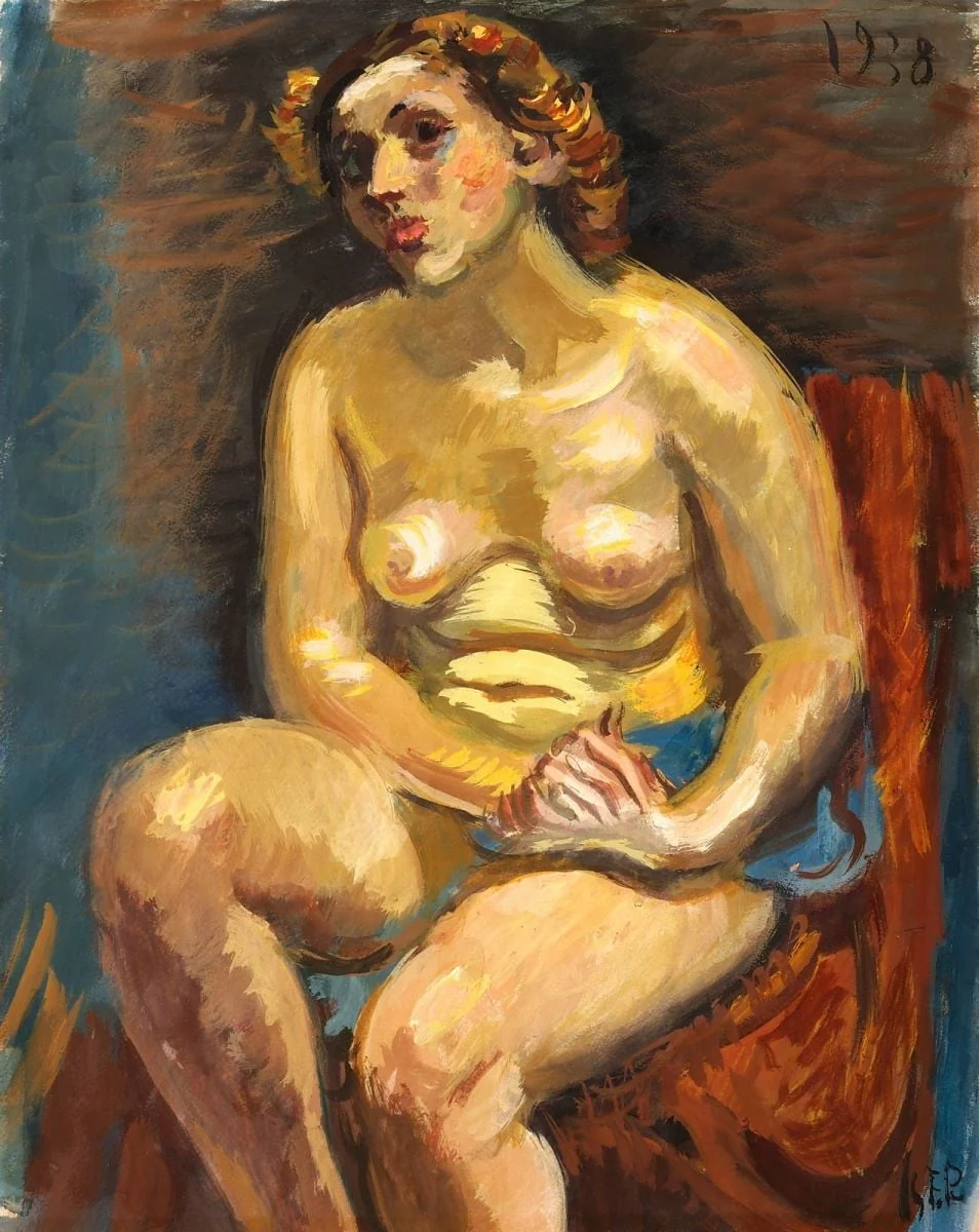 Nud pe fotoliu, detail