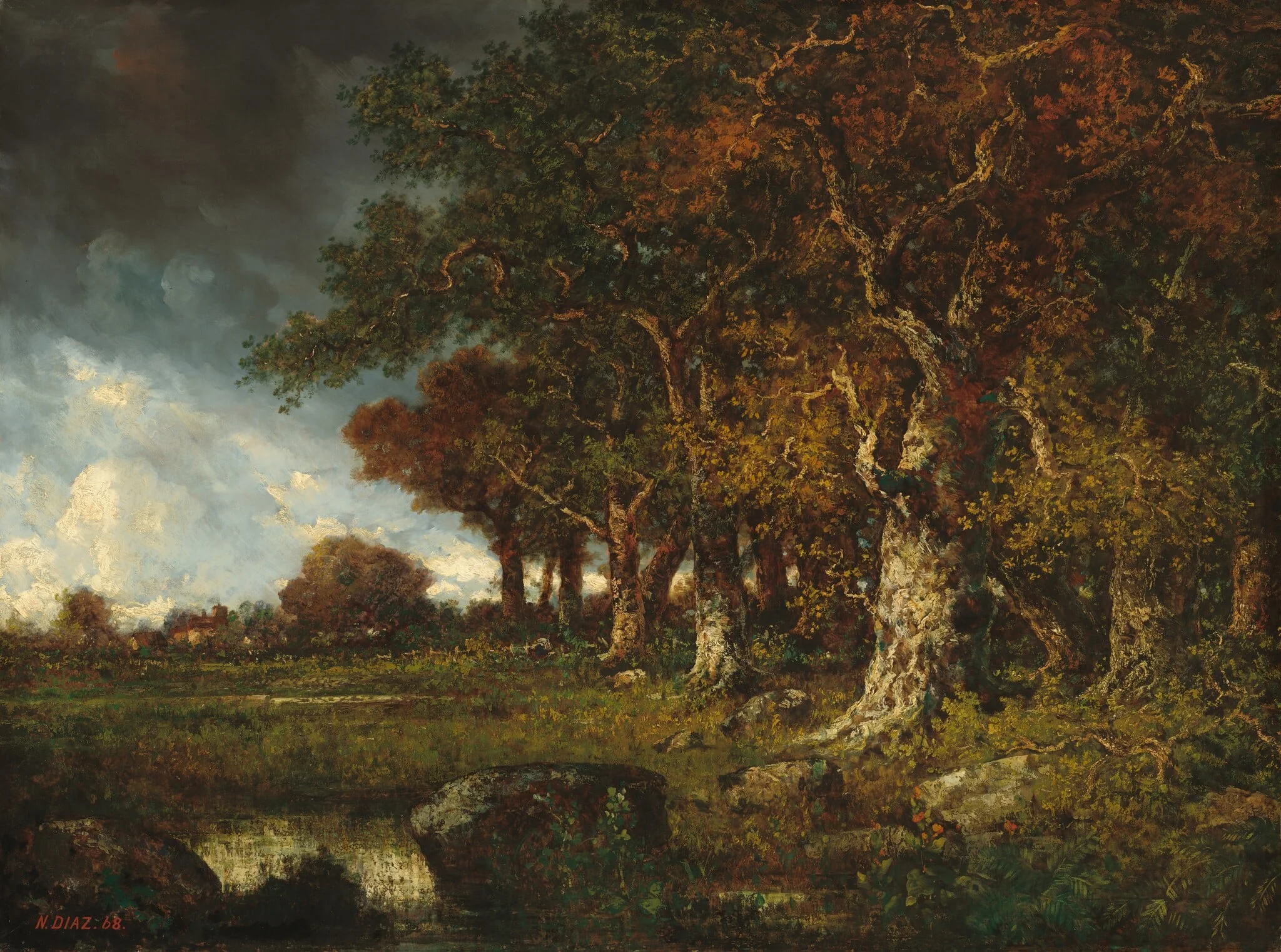 The Edge of the Forest at Les Monts-Girard, Fontainebleau, detail