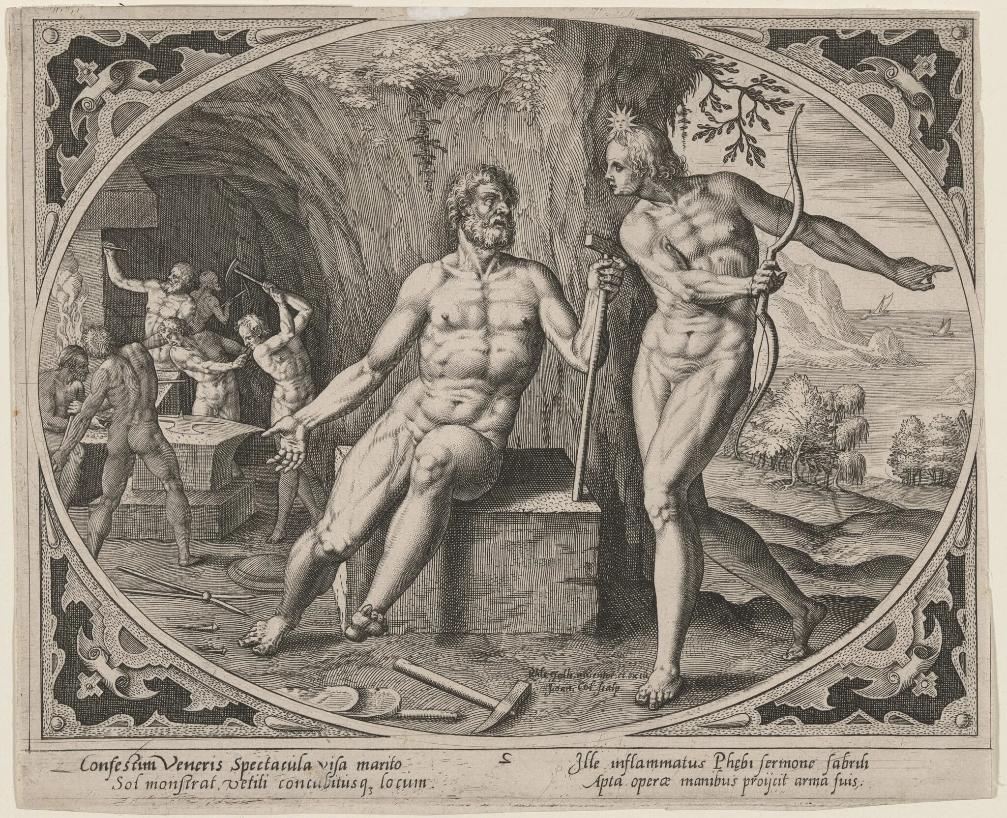 Phoebus Telling Vulcan of His Wife's Adultery, detail