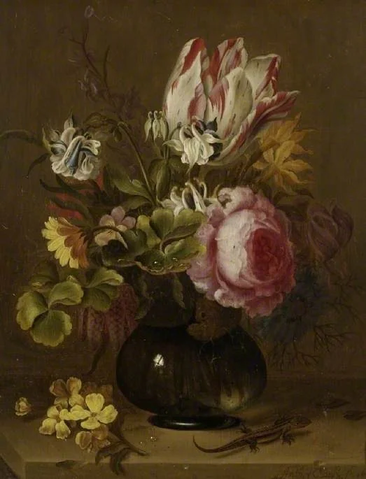 A vase of flowers, detail
