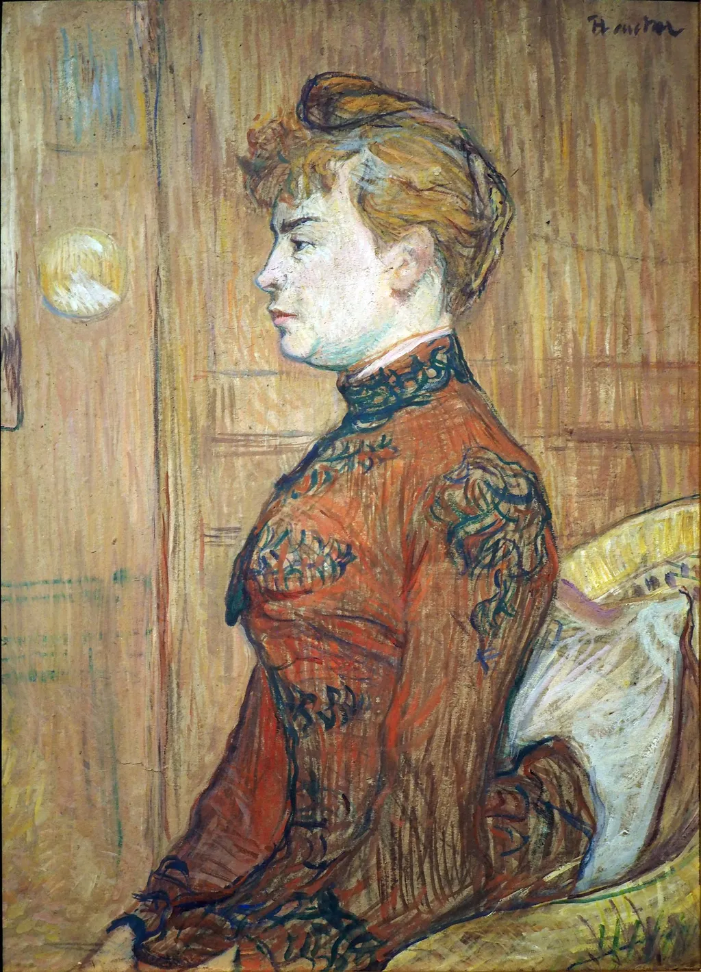 Portrait Study of a Woman in Profile, by Henri de Toulouse-Lautrec, unspecified, 1896