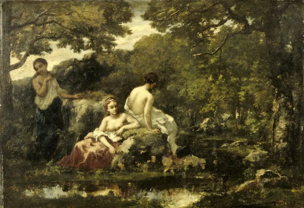 Idyll, by Narcisse Virgilio Díaz, oil, 1853