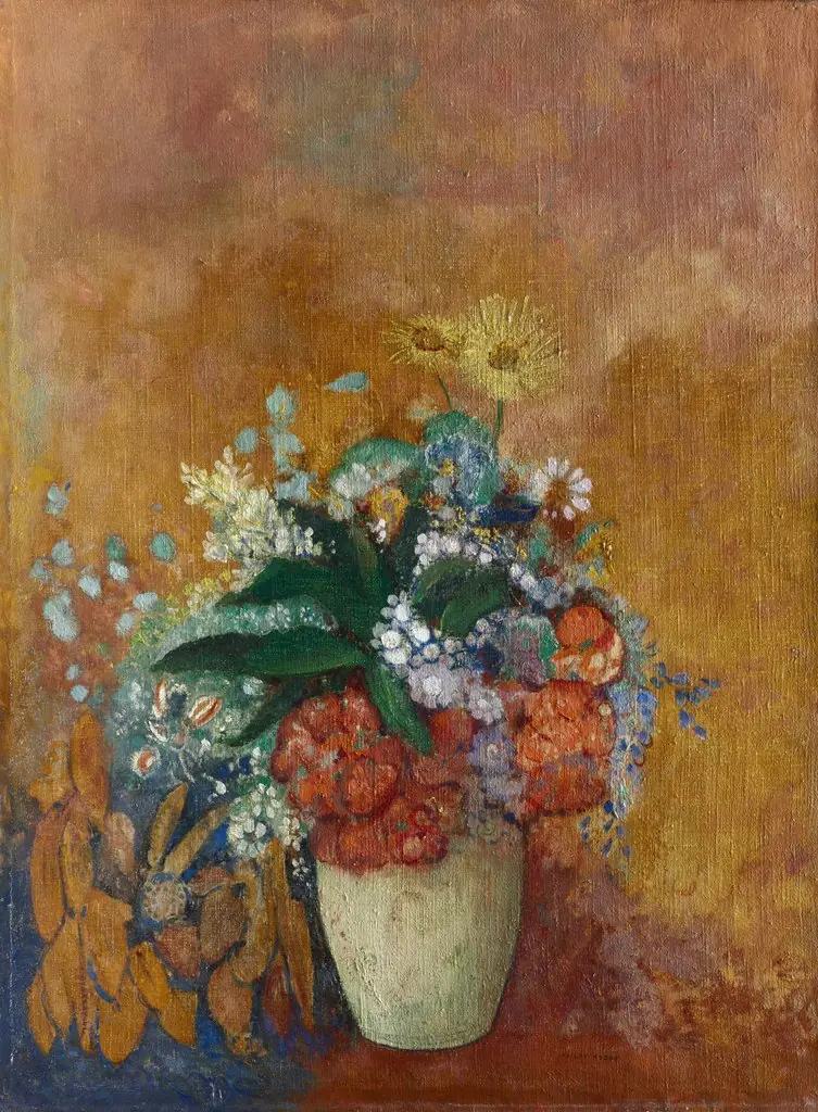 Vase of Flowers, by Odilon Redon, unspecified, 1905
