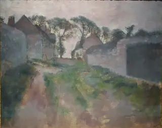 Village Street. Saint-Valéry-sur-Somme, by Edgar Degas, oil, 1900