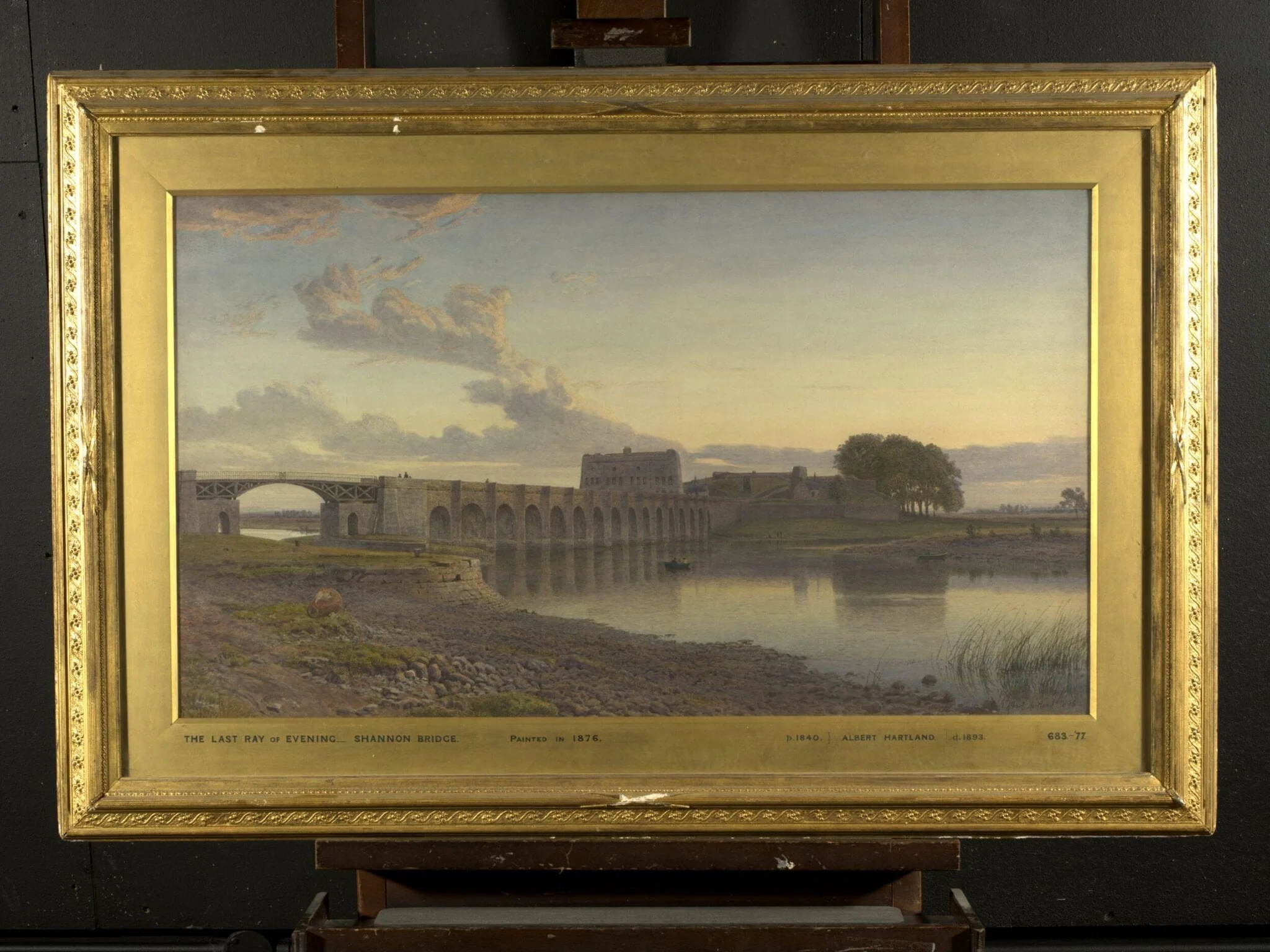 The Last Ray of Evening, Shannon Bridge, King's County, Ireland, detail