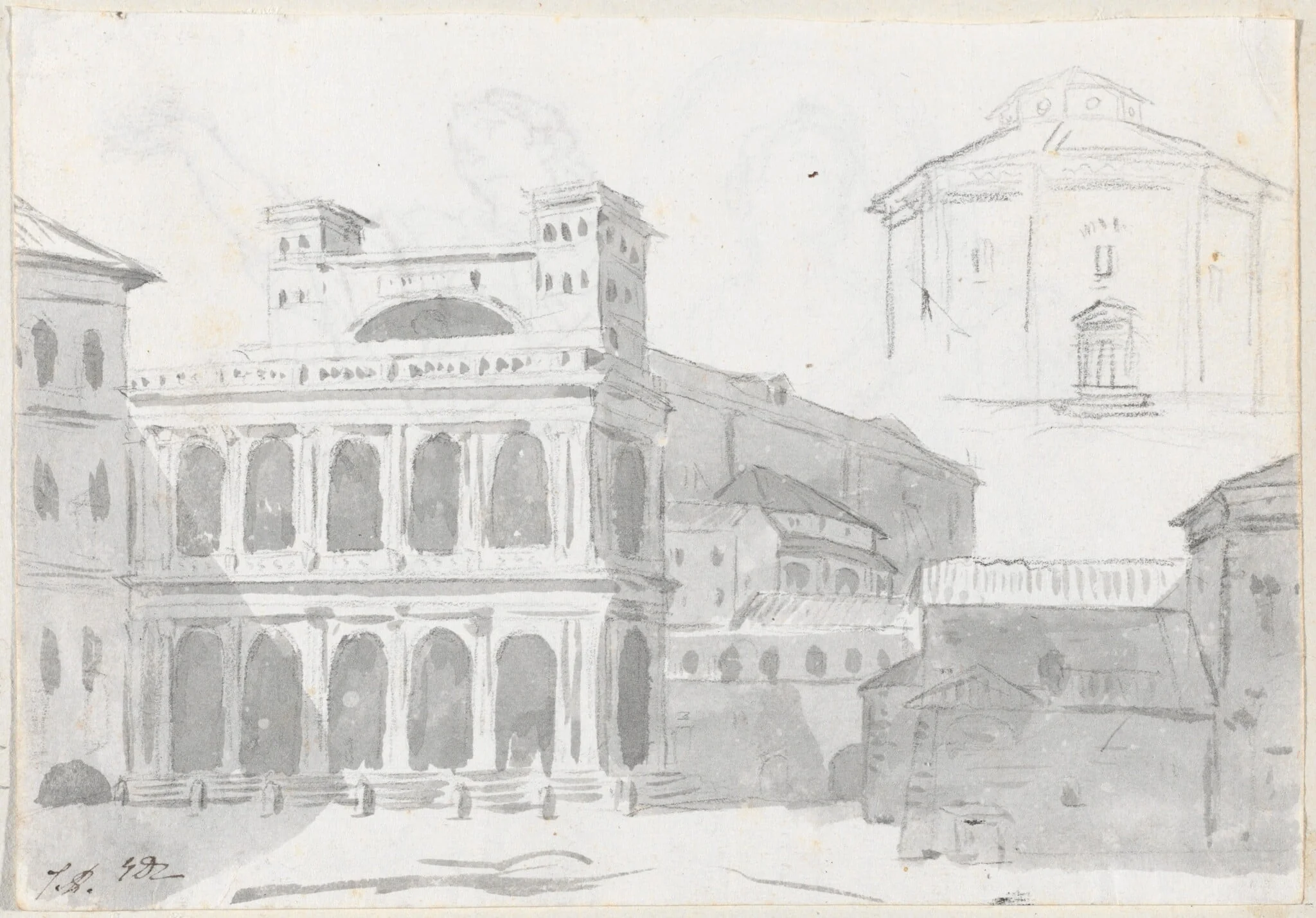San Giovanni Laterano and a Baptistry, detail