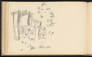 Near the Pool at Jas de Bouffan, by Paul Cézanne, graphite, 1885