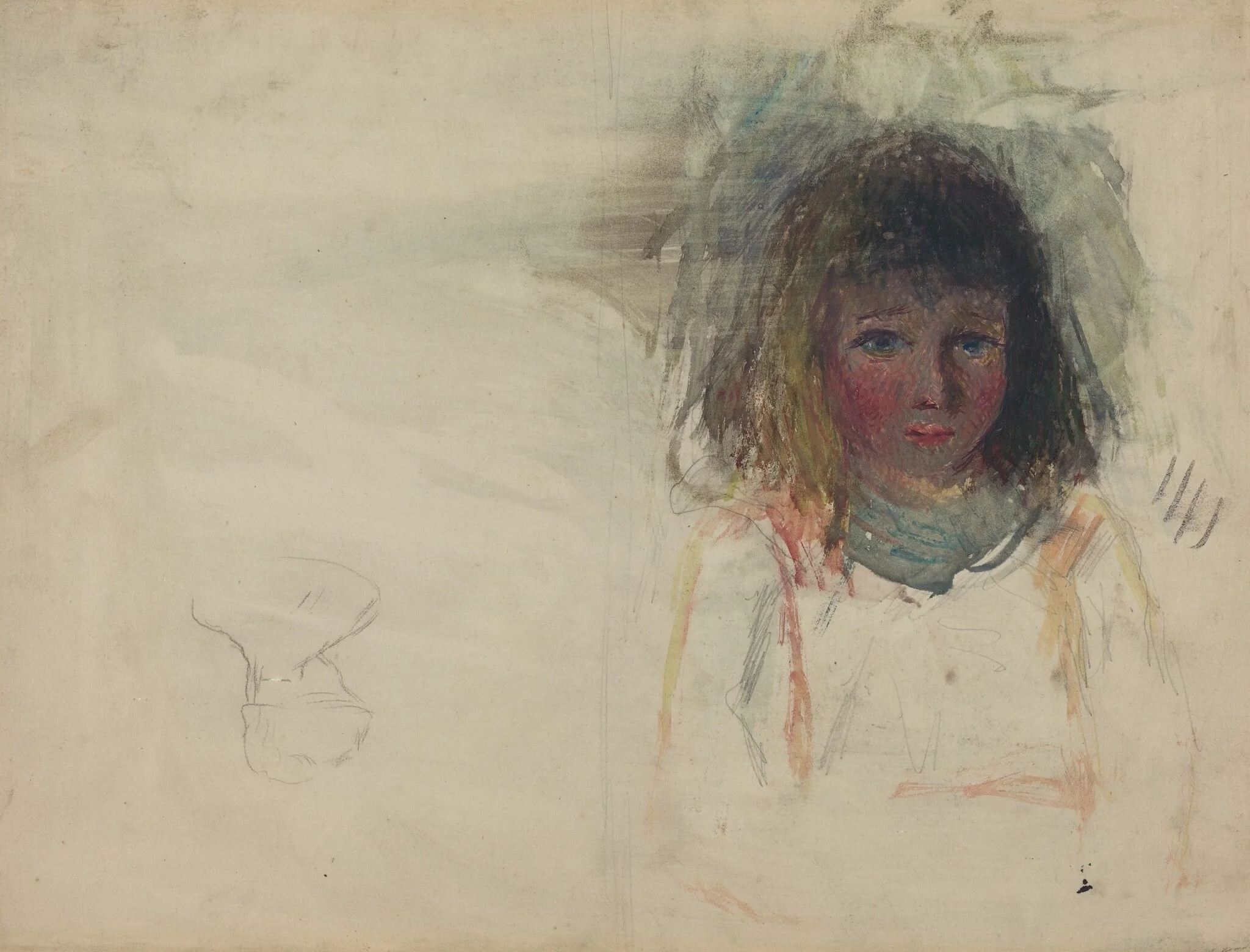 The Artist's Son Georges [verso], detail