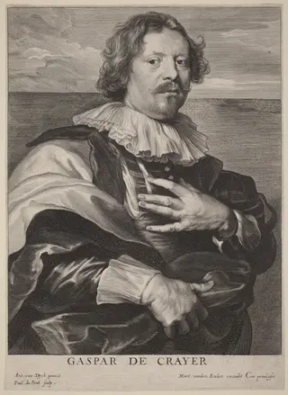 Gaspar de Crayer, by Paulus Pontius, ink, 1630