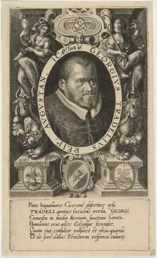 Georg Tradel, by Dominicus Custos, ink, 1605