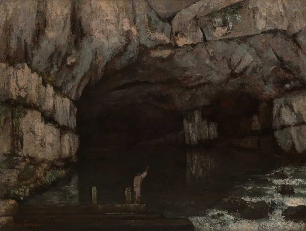 La Grotte de la Loue, by Gustave Courbet, oil, 1864