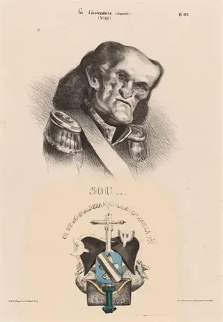 Soult (Maréchal), by Honoré Daumier, ink, 1832