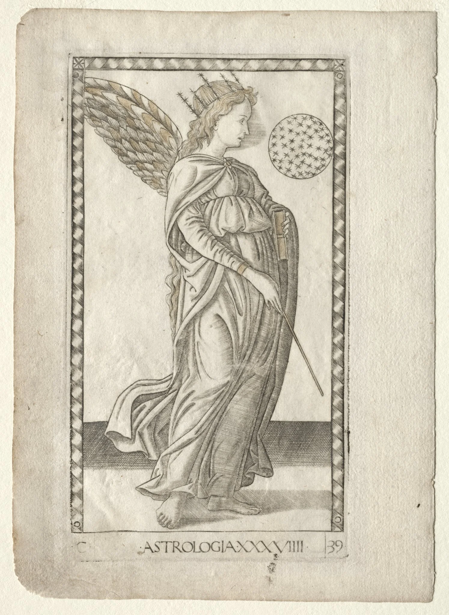 Astrology (from the Tarocchi, series C: Liberal Arts, #29), detail