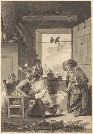 Belphegor, by Charles Emmanuel Patas, ink, 1794