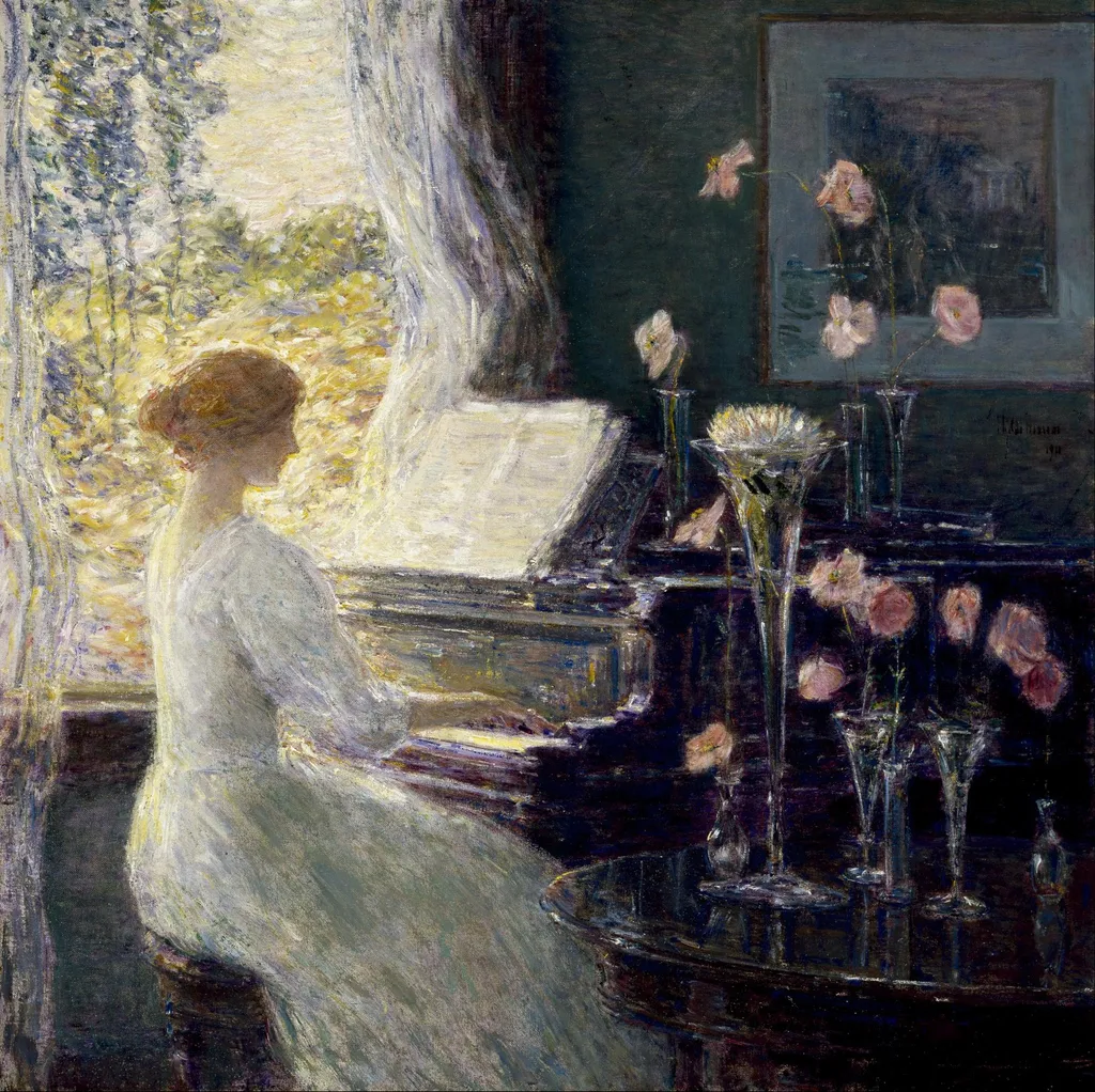 The Sonata, by Childe Hassam, oil, 1911