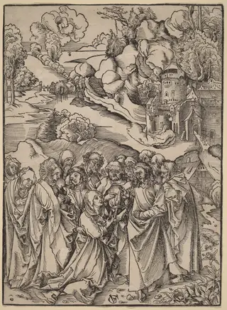 Christ and the Apostles and the Holy Women, by Urs Graf I, ink, 1507
