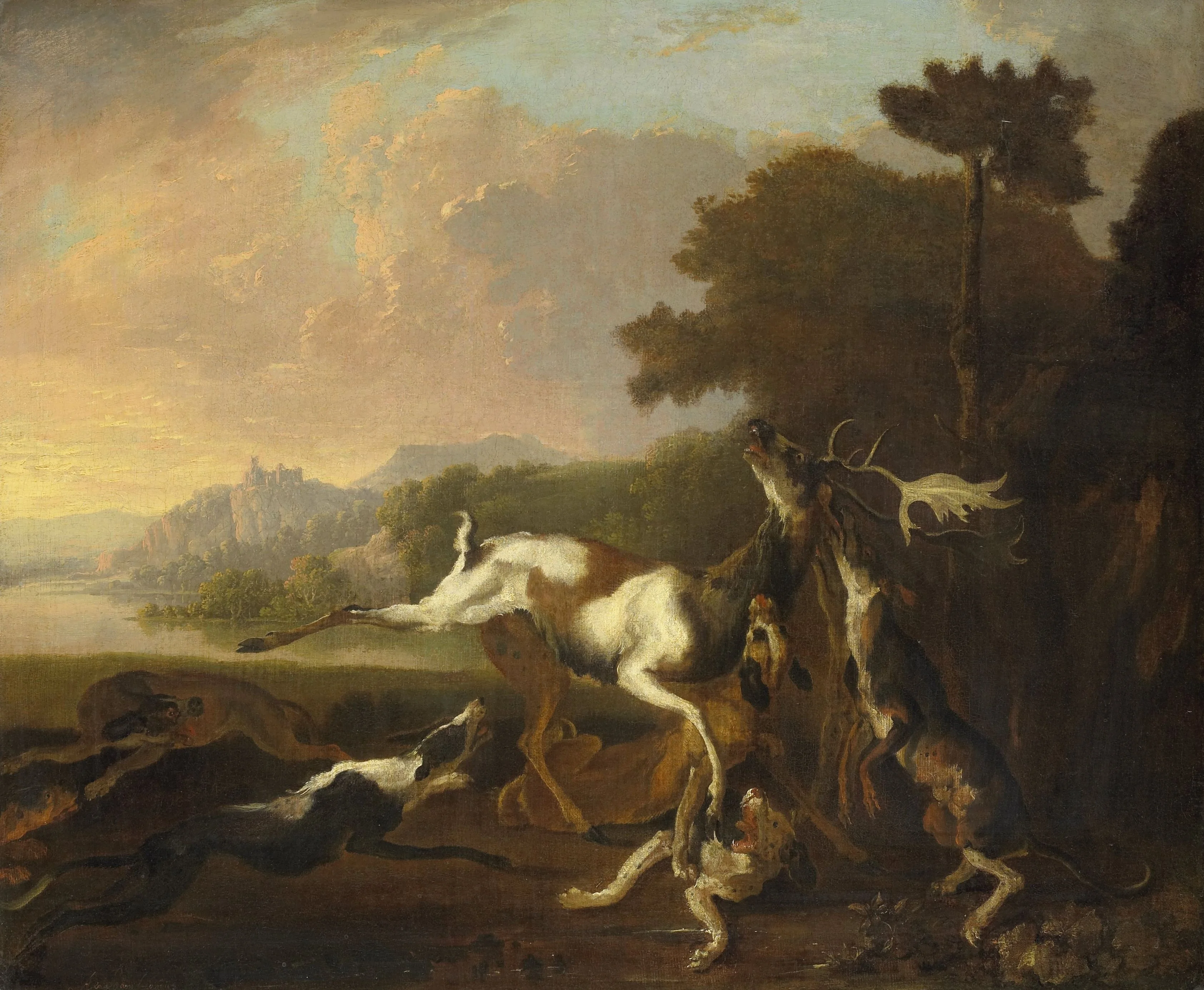 The deer hunt, detail