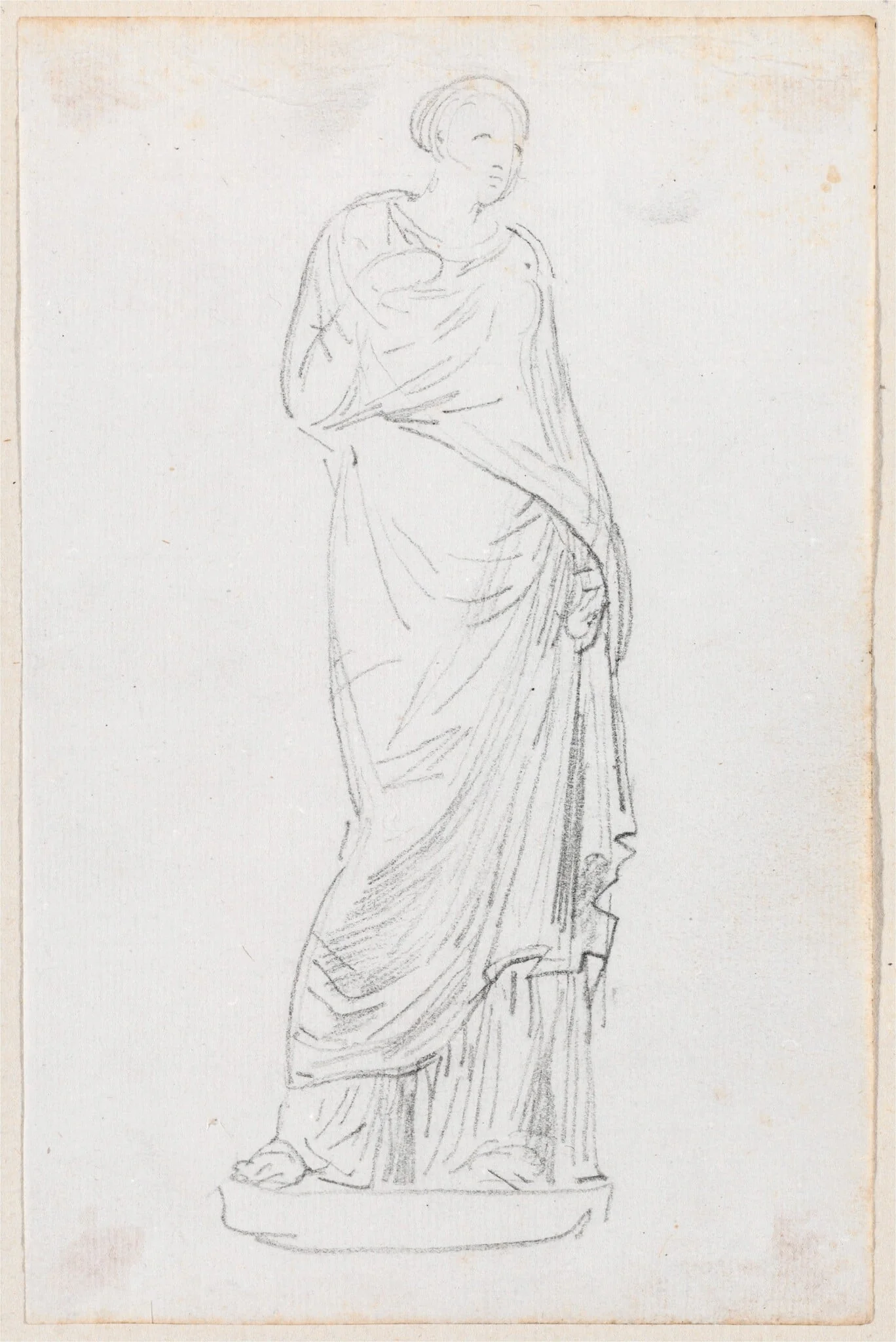 Statue of a Female in a Toga, detail