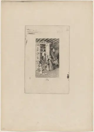 Les Vieux, by Félix-Hilaire Buhot, ink, 1879