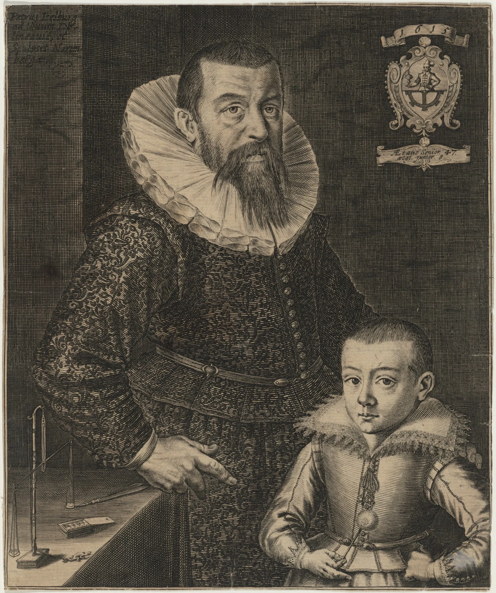 Portrait of a Man and His Son, detail