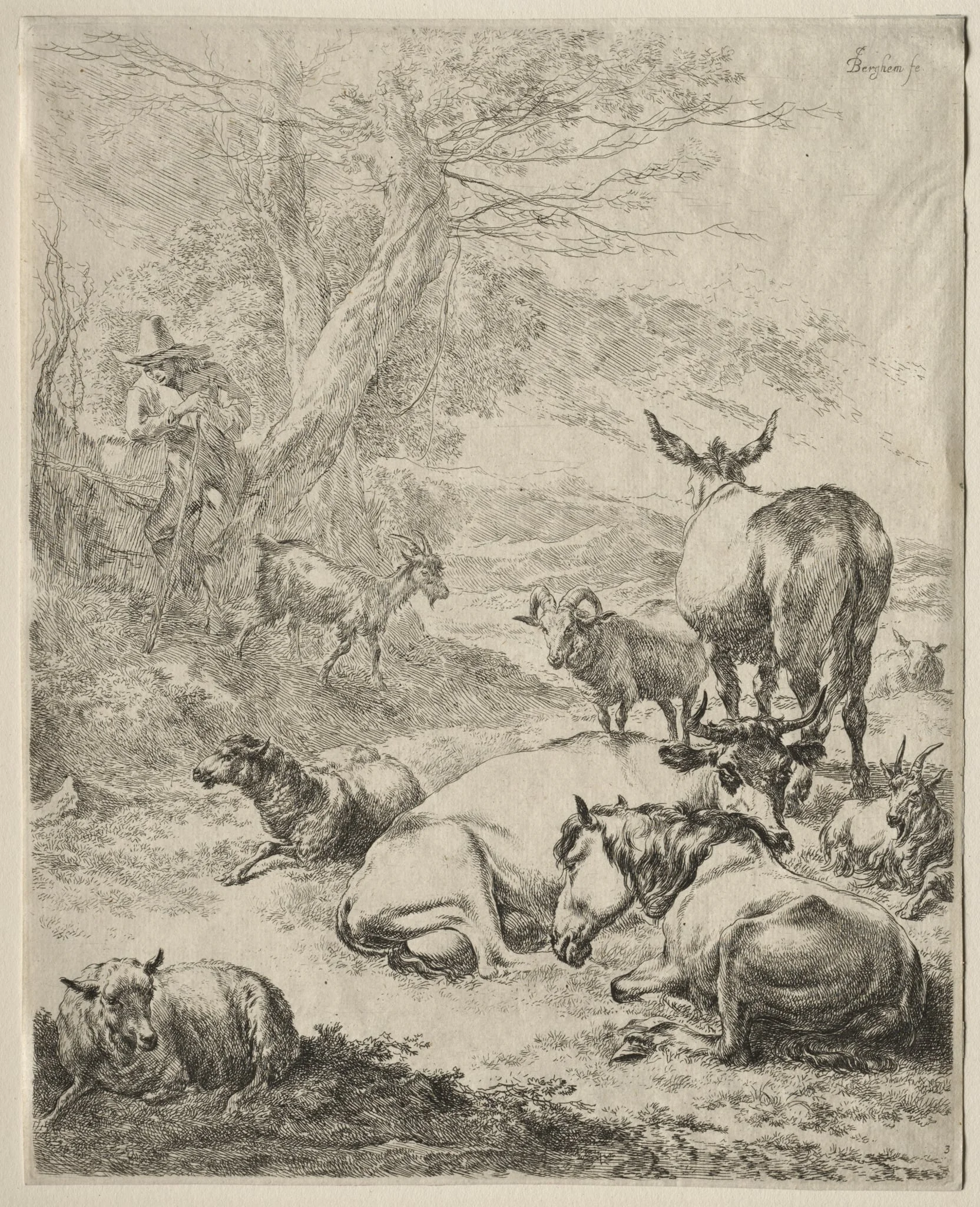 The Herd at Rest, detail