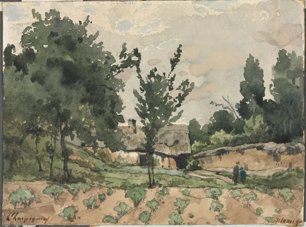 Landscape with Farmhouse, by Henri Harpignies, 1892