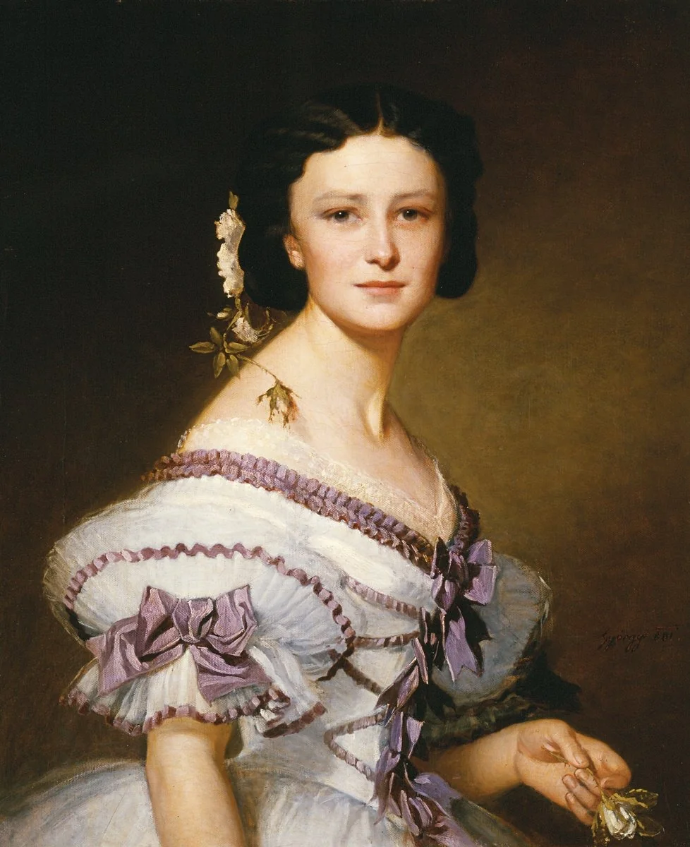 Portrait of Szidónia Deák, detail