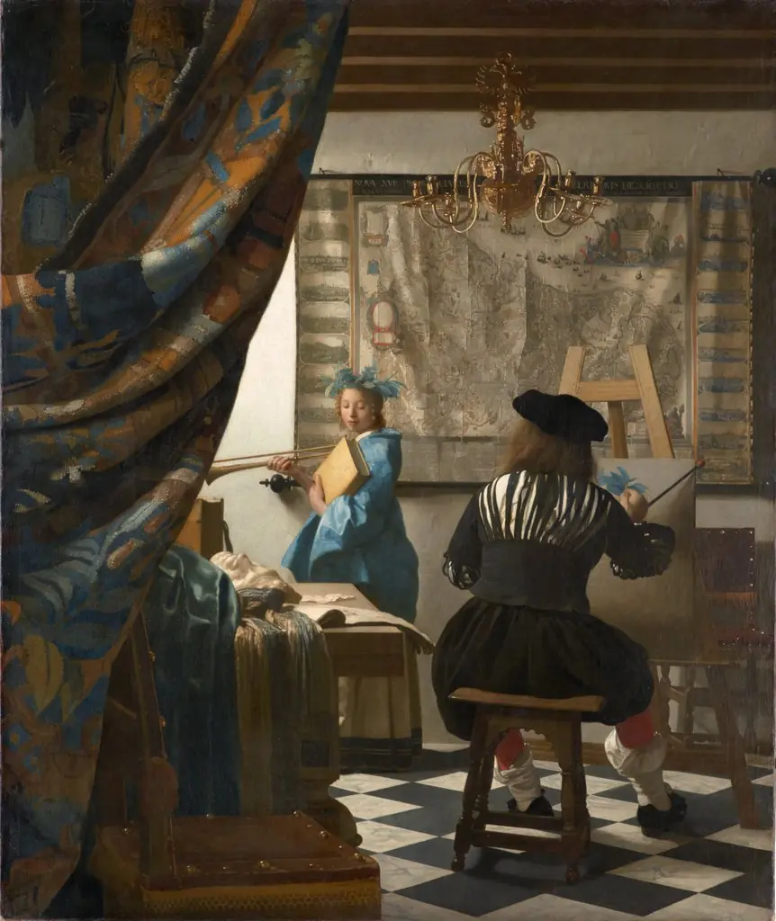 The Art of Painting, by Johannes Vermeer, oil, 1667