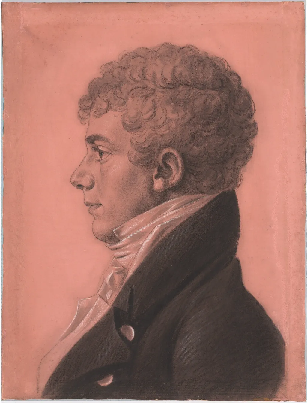 George Raleigh Dearborn, by Charles B. J. Févret de Saint-Mémin, charcoal, 1806
