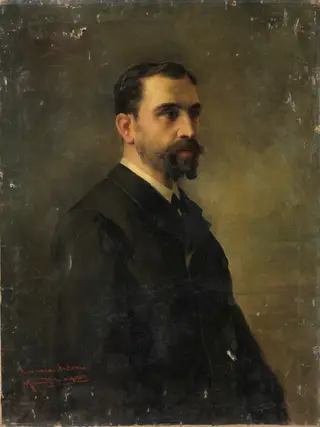 Portrait of Antonio del Val, by Manuel Domínguez Sánchez, oil, 1875