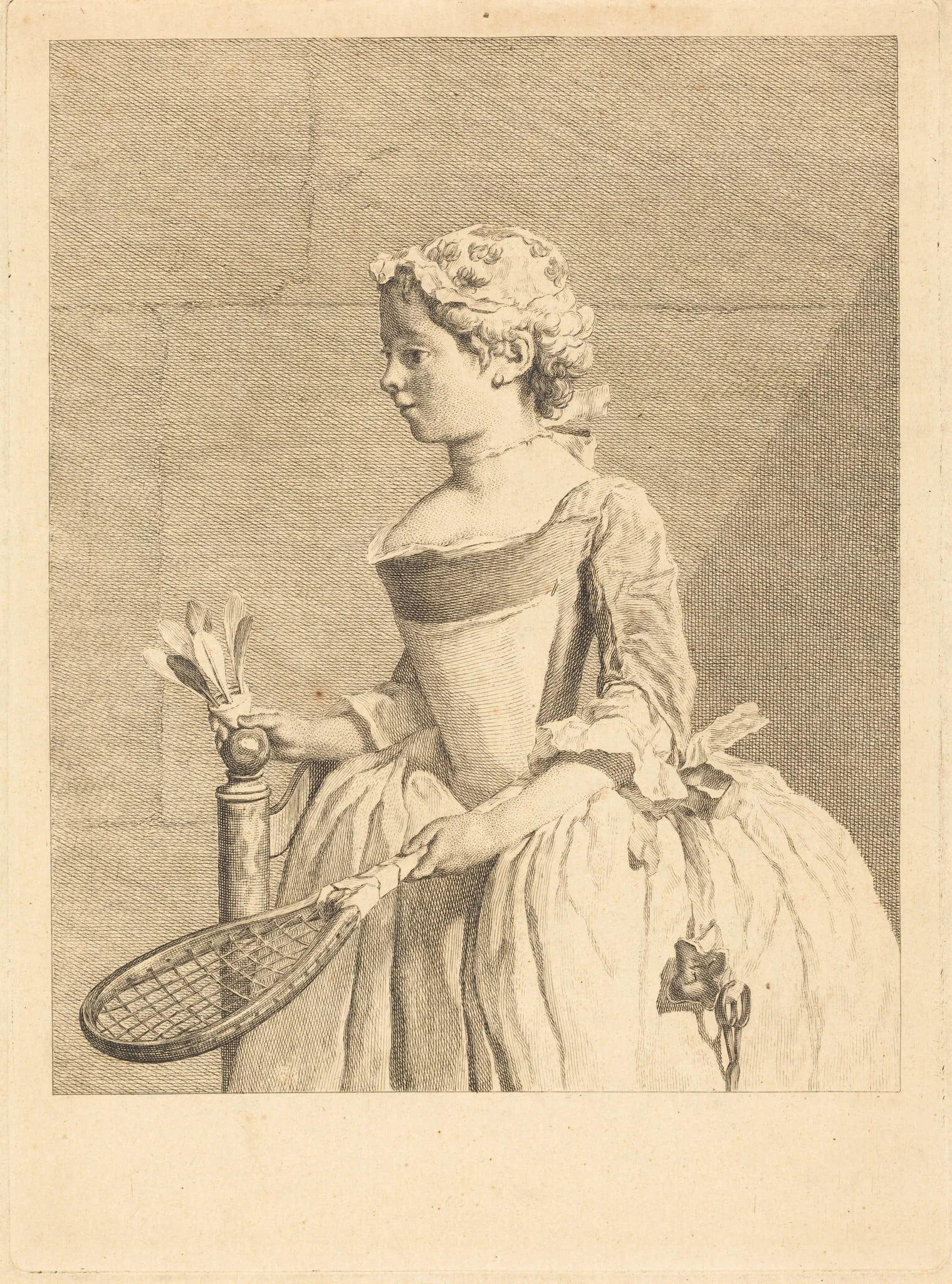 Jeune fille au volant (Jeune fille a la raguette), detail