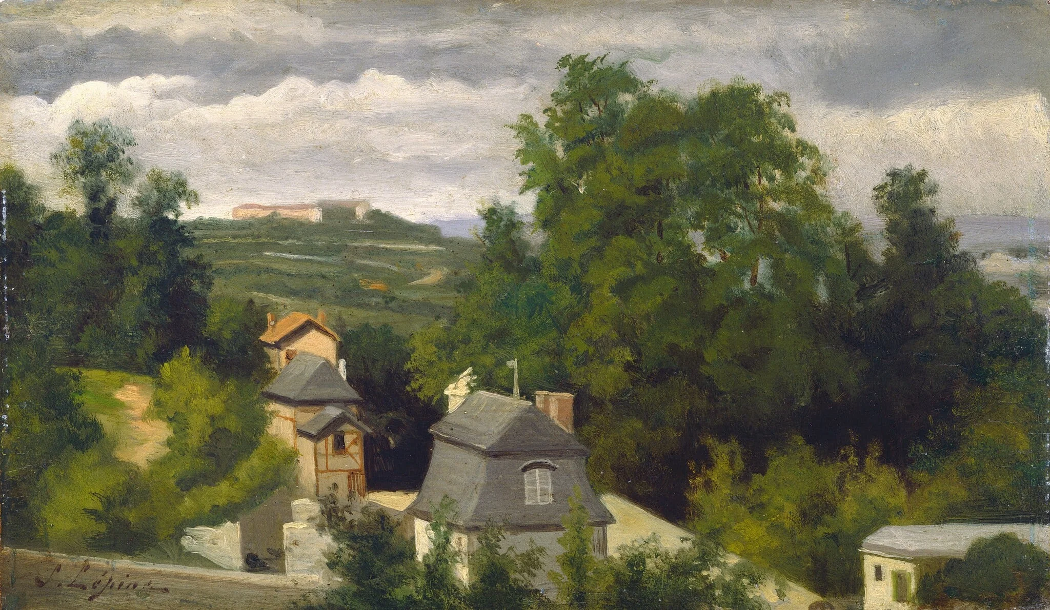 View on the Outskirts of Caen, detail