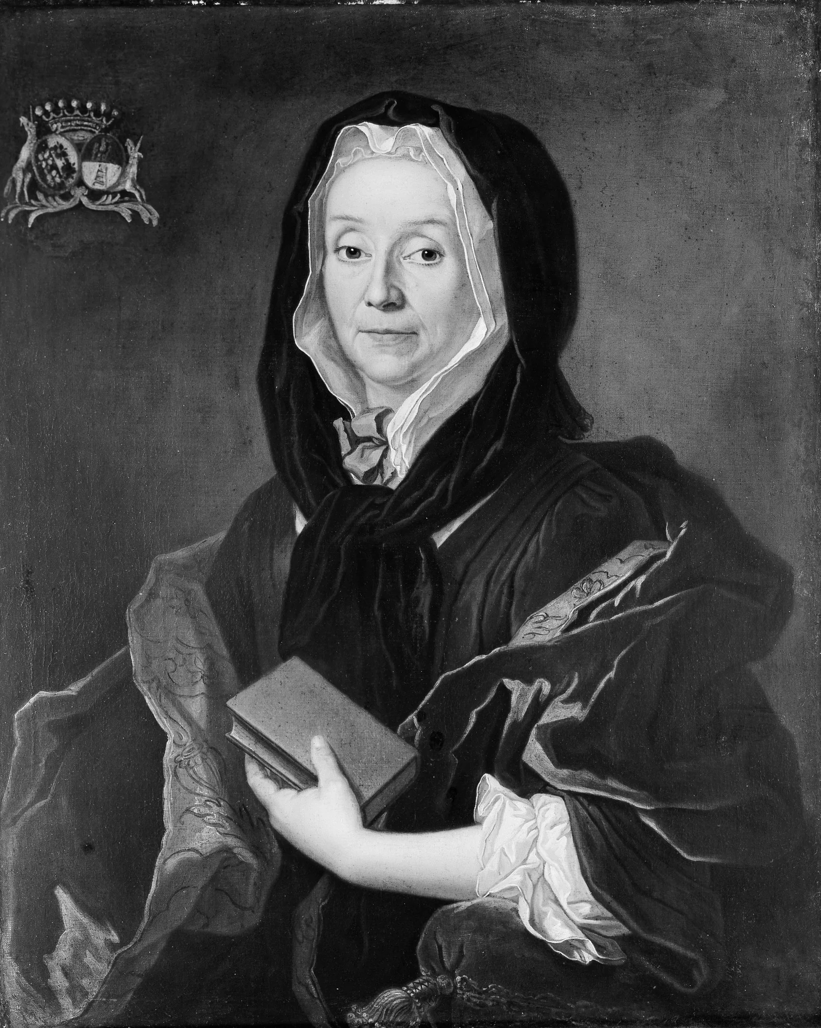 Portrait of a Woman Holding a Book, detail