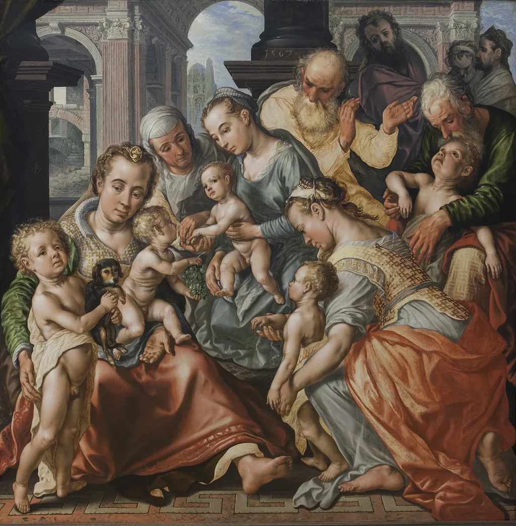 The Holy Kinship, by Joachim Beuckelaer, oil, 1567