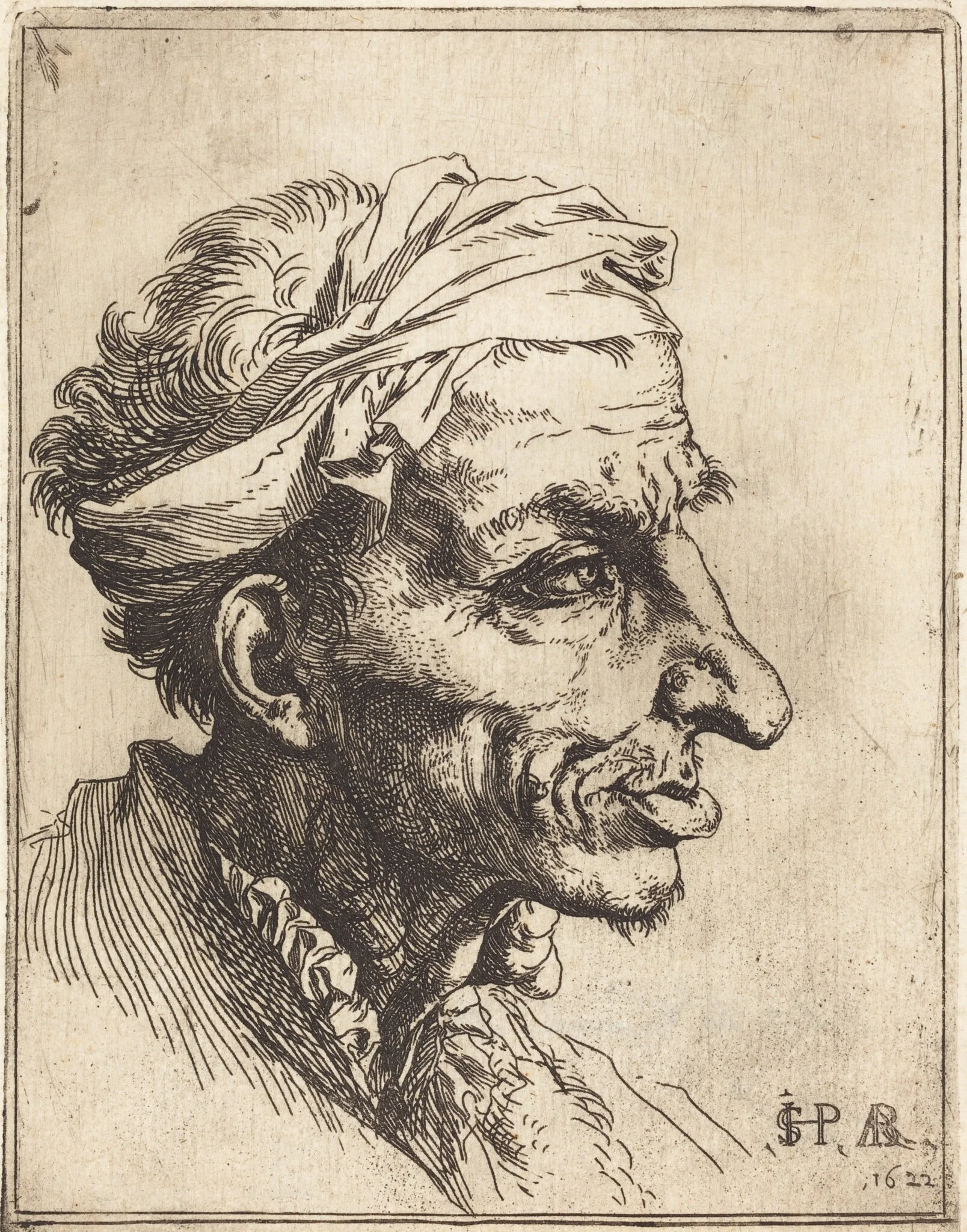 Small Grotesque Head, detail