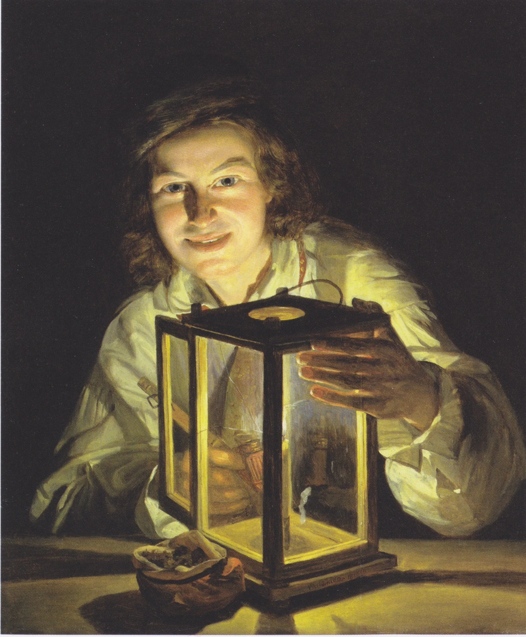 The young boy with the stable-lantern, detail