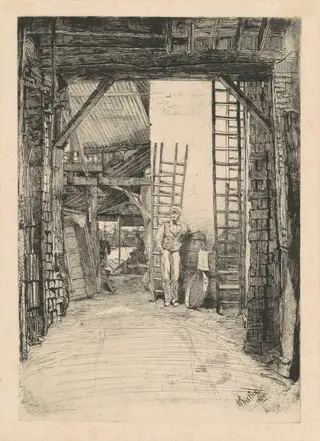 The Lime-Burner, by James McNeill Whistler, ink, 1859