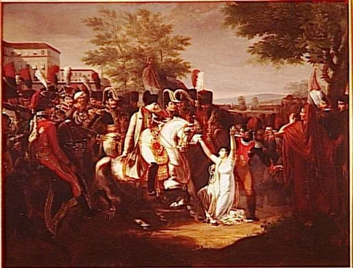Mademoiselle de Saint-Simon asking for her father's pardon, December 1808, detail