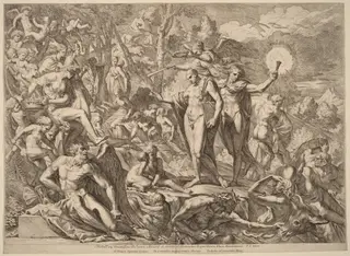 Parnassus, by Pietro Testa, ink, 1645